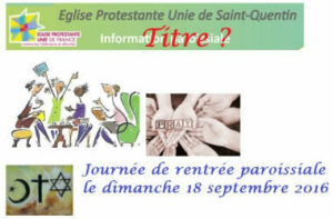 Journée de rentrée paroissiale le 18 septembre 2016